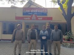 पिता की हत्या के आरोप में कलयुगी पुत्र गिरफ्तार,कब्जे से बरामद की आलाक़त्ल ईट