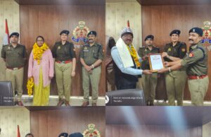 एएसपी ने अधिवर्षता आयु पूर्ण कर सेवानिवृत्त होने वाले पुलिसकर्मियों को पुष्पगुच्छ भेंट कर दी भावुक विदाई