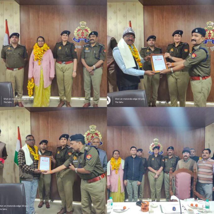 एएसपी ने अधिवर्षता आयु पूर्ण कर सेवानिवृत्त होने वाले पुलिसकर्मियों को पुष्पगुच्छ भेंट कर दी भावुक विदाई